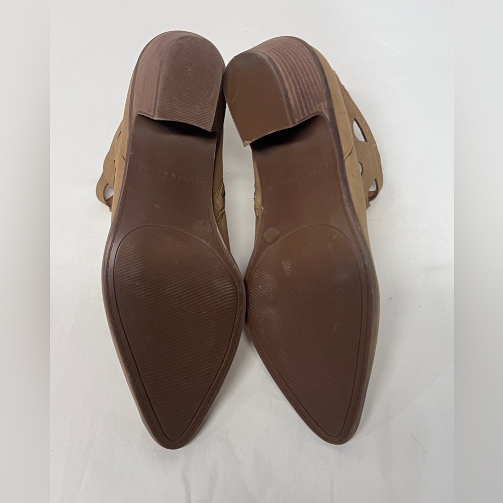 LUCKY BRAND Tan GEZANA laser cut nubuck ankle boots size 7.5.‎ - Picture 8 of 8